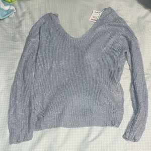 Blue Knot Back Sweater